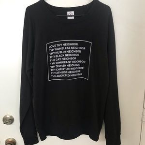 Love thy neighbor crew neck sweater